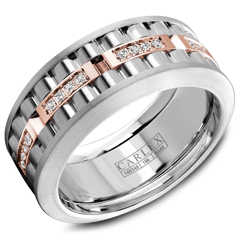 CARLEX G3 Mens Wedding Band CX3-0046RWW 3 CARLEX G3 Mens Wedding Band CX3-0046RWW