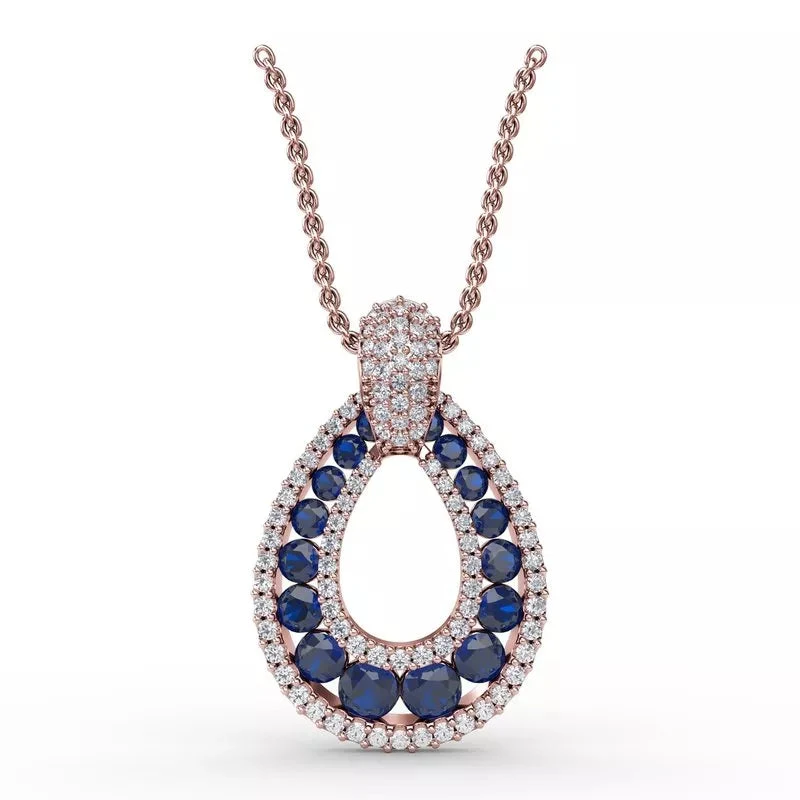 Fana Steal The Spotlight Sapphire And Diamond Pendant 5 Fana Steal The Spotlight Sapphire And Diamond Pendant - Image 3