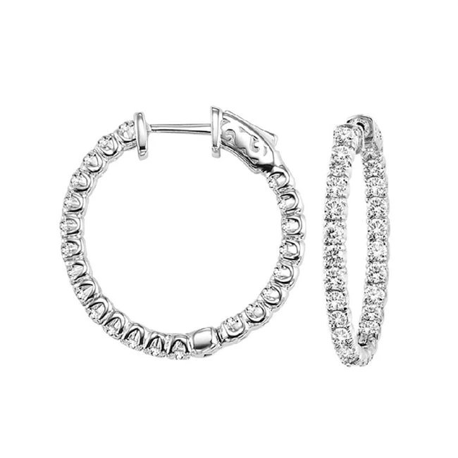 Diamond Inside-Out Hoops (7 CTW) 3 Diamond Inside-Out Hoops (7 CTW)