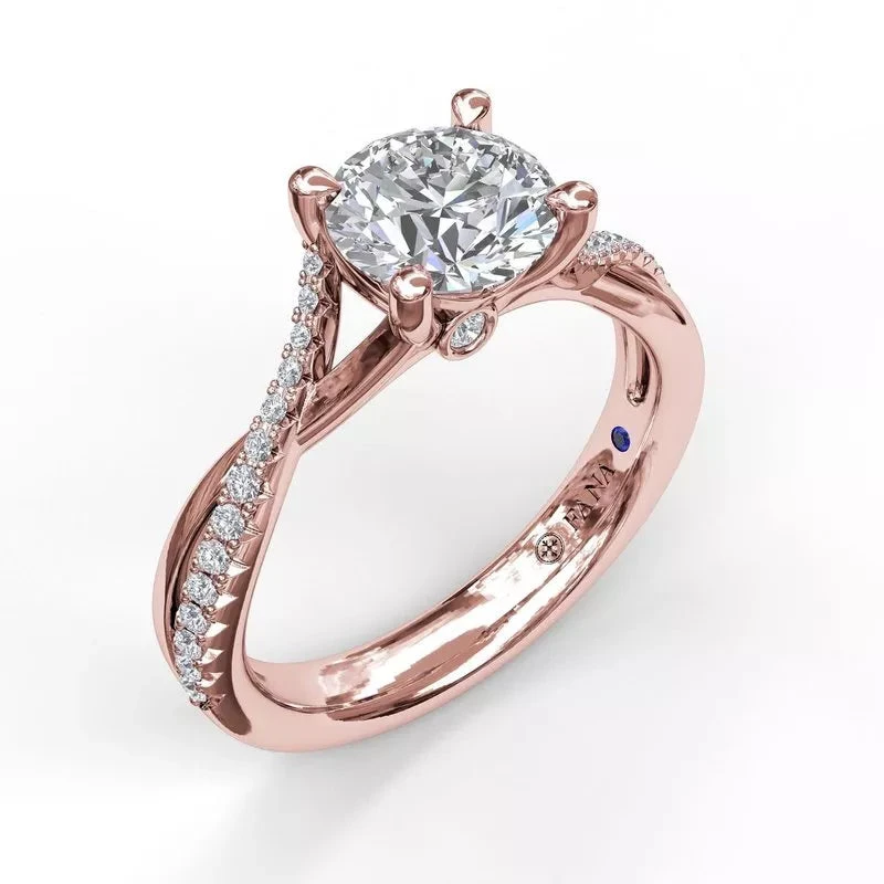 FANA Alternating Diamond Twist Engagement Ring Setting 7 FANA Alternating Diamond Twist Engagement Ring Setting - Image 5