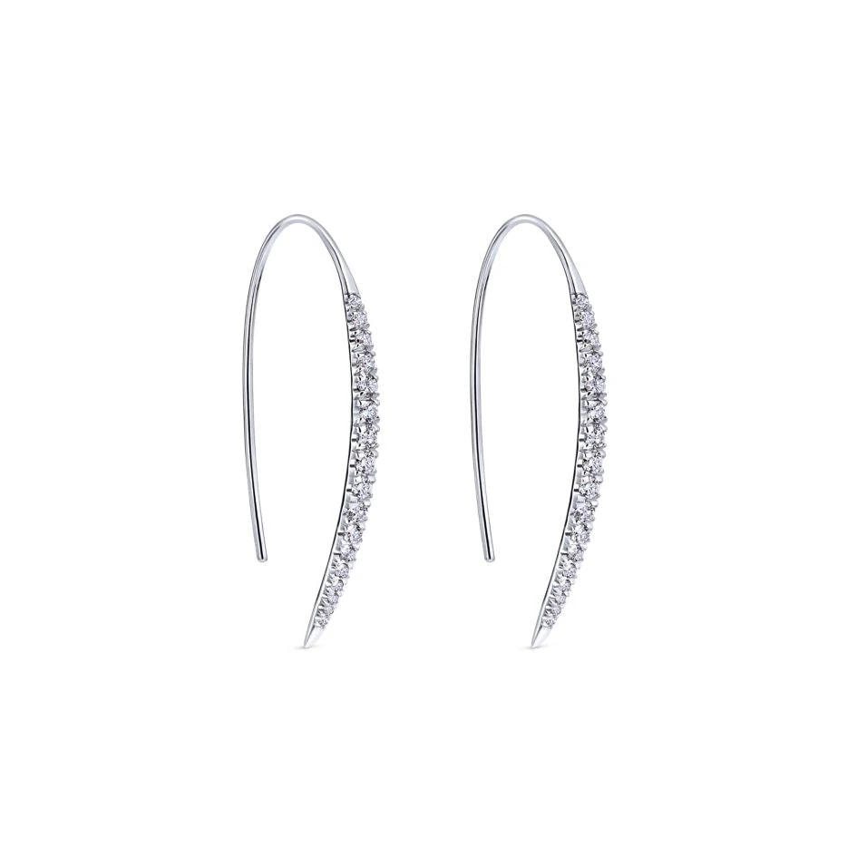 Gabriel Kaslique Collection White Gold Diamond Fashion Drop Earrings (0.45 CTW) 4 Gabriel Kaslique Collection White Gold Diamond Fashion Drop Earrings (0.45 CTW) - Image 2