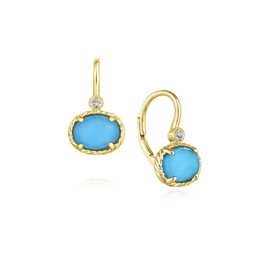 Gabriel & Co. Hampton Yellow Gold Earrings (0.03 CTW) 4 Gabriel & Co. Hampton Yellow Gold Earrings (0.03 CTW) - Image 2