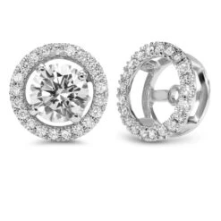 Diamond Round Jackets For 1 CTW Studs (0.25 Center CTW)