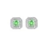 White Gold Diamond & Emerald Fashion Colorstone Earring -DIAMOND JEWELRY SHOP emear
