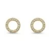 14K Yellow Gold Open Circle Diamond Earrings -DIAMOND JEWELRY SHOP er10022 4ysc preview