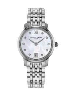 Frederique Constant Classics Slimline Midsize Date Ladies -DIAMOND JEWELRY SHOP fc 220mpwd1s26b front web v1688376625