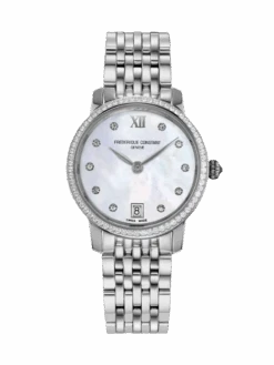 Frederique Constant Classics Slimline Midsize Date Ladies -DIAMOND JEWELRY SHOP fc 220mpwd1sd26b front web v1688376626