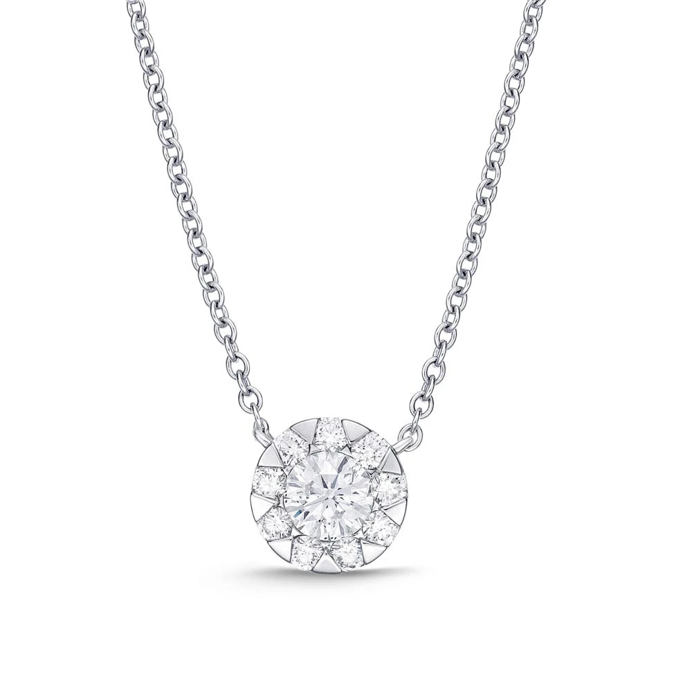 IDC Signature Collection: White Gold Diamond Bouquet Everyday Necklace .65ctw Approx. (.40 Center) 3 IDC Signature Collection: White Gold Diamond Bouquet Everyday Necklace .65ctw Approx. (.40 Center)
