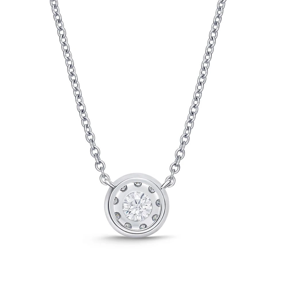 IDC Signature Collection: White Gold Diamond Bouquet Everyday Necklace .65ctw Approx. (.40 Center) 4 IDC Signature Collection: White Gold Diamond Bouquet Everyday Necklace .65ctw Approx. (.40 Center) - Image 2