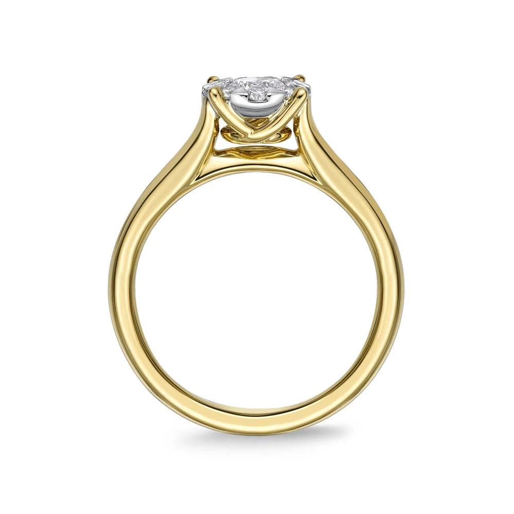 IDC Signature Collection: Yellow Gold Bouquet Solitaire Engagement Ring .47ctw Approx. (.30 Center 5 IDC Signature Collection: Yellow Gold Bouquet Solitaire Engagement Ring .47ctw Approx. (.30 Center - Image 3