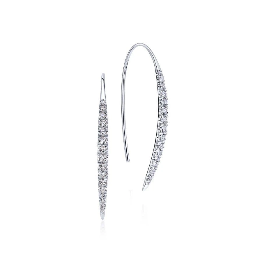 Gabriel Kaslique Collection White Gold Diamond Fashion Drop Earrings (0.45 CTW) 5 Gabriel Kaslique Collection White Gold Diamond Fashion Drop Earrings (0.45 CTW) - Image 3