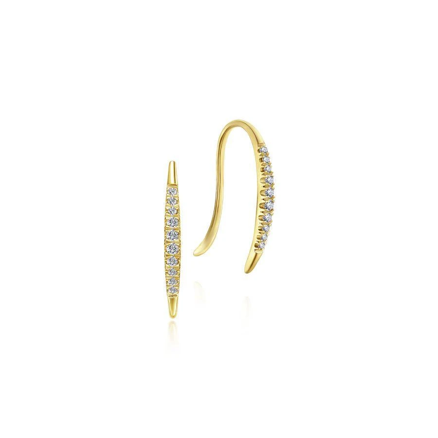 Gabriel & Co. Kaslique Yellow Gold Earrings (0.1 CTW) 3 Gabriel & Co. Kaslique Yellow Gold Earrings (0.1 CTW)