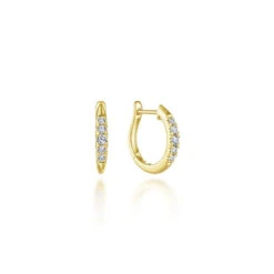 Gabriel & Co. Lusso Yellow Gold Earrings (0.22 CTW)