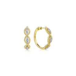 Gabriel & Co. Hampton Yellow Gold Earrings (0.36 CTW)