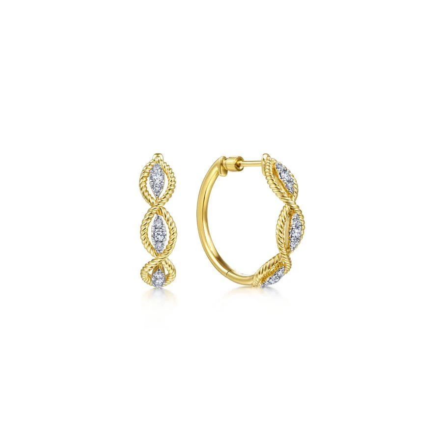Gabriel & Co. Hampton Yellow Gold Earrings (0.36 CTW) 3 Gabriel & Co. Hampton Yellow Gold Earrings (0.36 CTW)