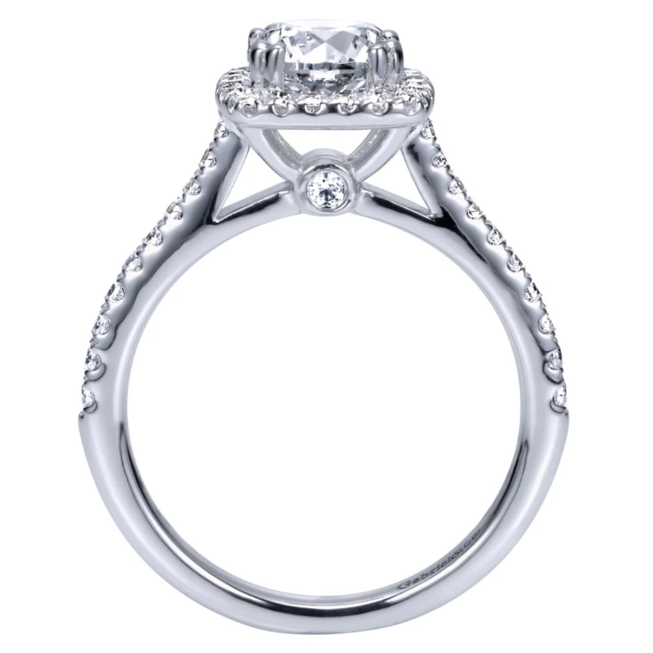 Gabriel Bridal Collection White Gold Halo Engagement Ring (0.25 Ctw) 4 Gabriel Bridal Collection White Gold Halo Engagement Ring (0.25 Ctw) - Image 2