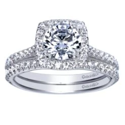 Gabriel Bridal Collection White Gold Halo Engagement Ring (0.25 Ctw) 10 Gabriel Bridal Collection White Gold Halo Engagement Ring (0.25 Ctw) -DIAMOND JEWELRY SHOP gabriel er10838w44jj 4