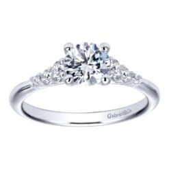 Gabriel Bridal Collection White Gold Straight Engagement Ring (0.25 Ctw) 11 Gabriel Bridal Collection White Gold Straight Engagement Ring (0.25 Ctw) -DIAMOND JEWELRY SHOP gabriel er11751r3w44jj 5
