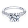 Gabriel Bridal Collection White Gold Straight Engagement Ring (0.75 Ctw)
