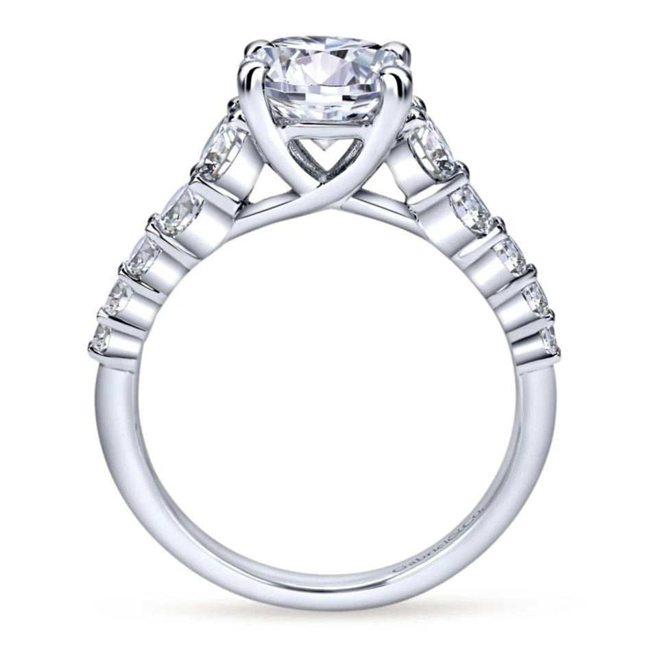 Gabriel Bridal Collection White Gold Straight Engagement Ring (0.75 Ctw) 4 Gabriel Bridal Collection White Gold Straight Engagement Ring (0.75 Ctw) - Image 2