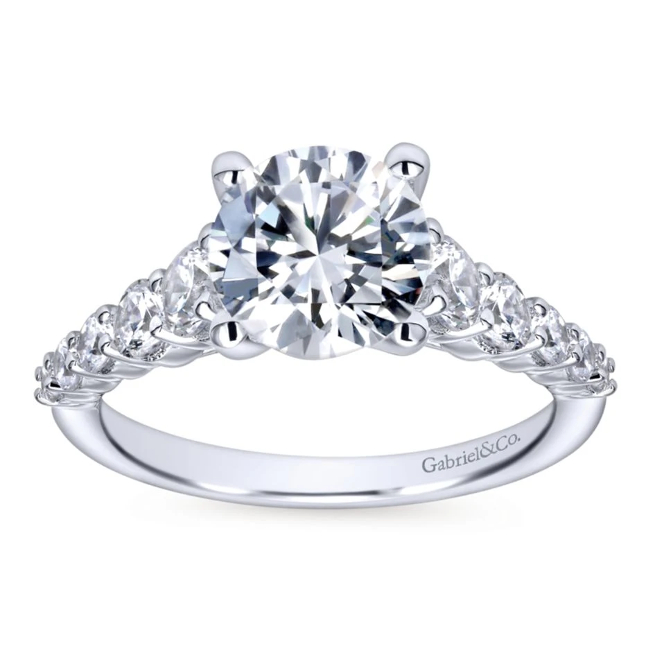 Gabriel Bridal Collection White Gold Straight Engagement Ring (0.75 Ctw) 7 Gabriel Bridal Collection White Gold Straight Engagement Ring (0.75 Ctw) - Image 5