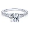 Gabriel Bridal Collection White Gold Diamond Diamond Accent Straight Engagement Ring With Cathedral Setting (0.57 Ctw) 1 Gabriel Bridal Collection White Gold Diamond Diamond Accent Straight Engagement Ring With Cathedral Setting (0.57 Ctw) -DIAMOND JEWELRY SHOP gabriel er12298r4w44jj 1