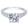 Gabriel Bridal Collection White Gold Diamond Straight Four Prong Setting Engagement Ring (0.81 Ctw) 1 Gabriel Bridal Collection White Gold Diamond Straight Four Prong Setting Engagement Ring (0.81 Ctw) -DIAMOND JEWELRY SHOP gabriel er12299r6w44jj 1