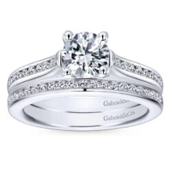 Gabriel Bridal Collection White Gold Diamond Straight Channel Engagement Ring (0.25 Ctw) 10 Gabriel Bridal Collection White Gold Diamond Straight Channel Engagement Ring (0.25 Ctw) -DIAMOND JEWELRY SHOP gabriel er12321r3w44jj 4