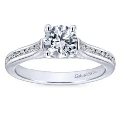 Gabriel Bridal Collection White Gold Diamond Straight Channel Engagement Ring (0.25 Ctw) 11 Gabriel Bridal Collection White Gold Diamond Straight Channel Engagement Ring (0.25 Ctw) -DIAMOND JEWELRY SHOP gabriel er12321r3w44jj 5