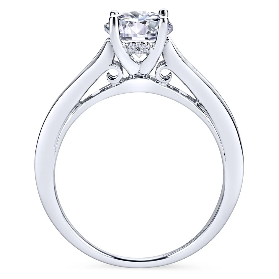 Gabriel Bridal Collection White Gold Diamond Straight Channel Set Engagement Ring (0.29 Ctw) 4 Gabriel Bridal Collection White Gold Diamond Straight Channel Set Engagement Ring (0.29 Ctw) - Image 2