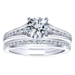 Gabriel Bridal Collection White Gold Diamond Straight Channel Set Engagement Ring (0.29 Ctw) 10 Gabriel Bridal Collection White Gold Diamond Straight Channel Set Engagement Ring (0.29 Ctw) -DIAMOND JEWELRY SHOP gabriel er12324r3w44jj 4
