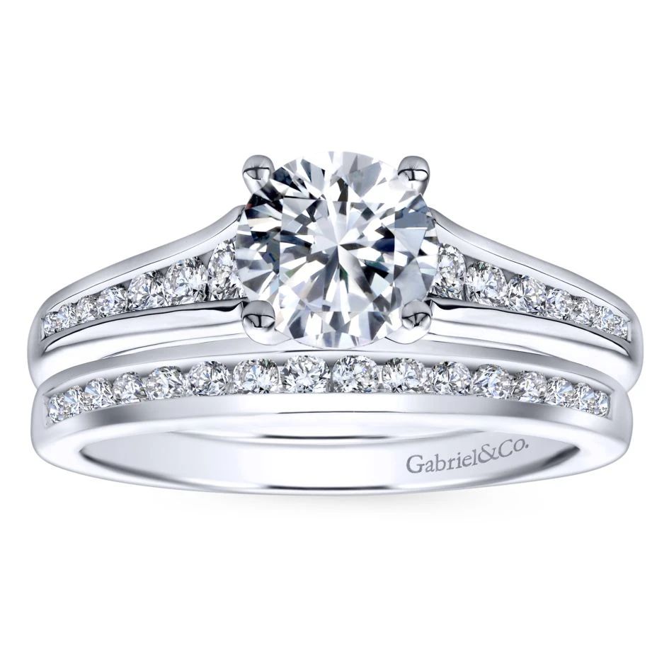 Gabriel Bridal Collection White Gold Diamond Straight Channel Set Engagement Ring (0.29 Ctw) 6 Gabriel Bridal Collection White Gold Diamond Straight Channel Set Engagement Ring (0.29 Ctw) - Image 4