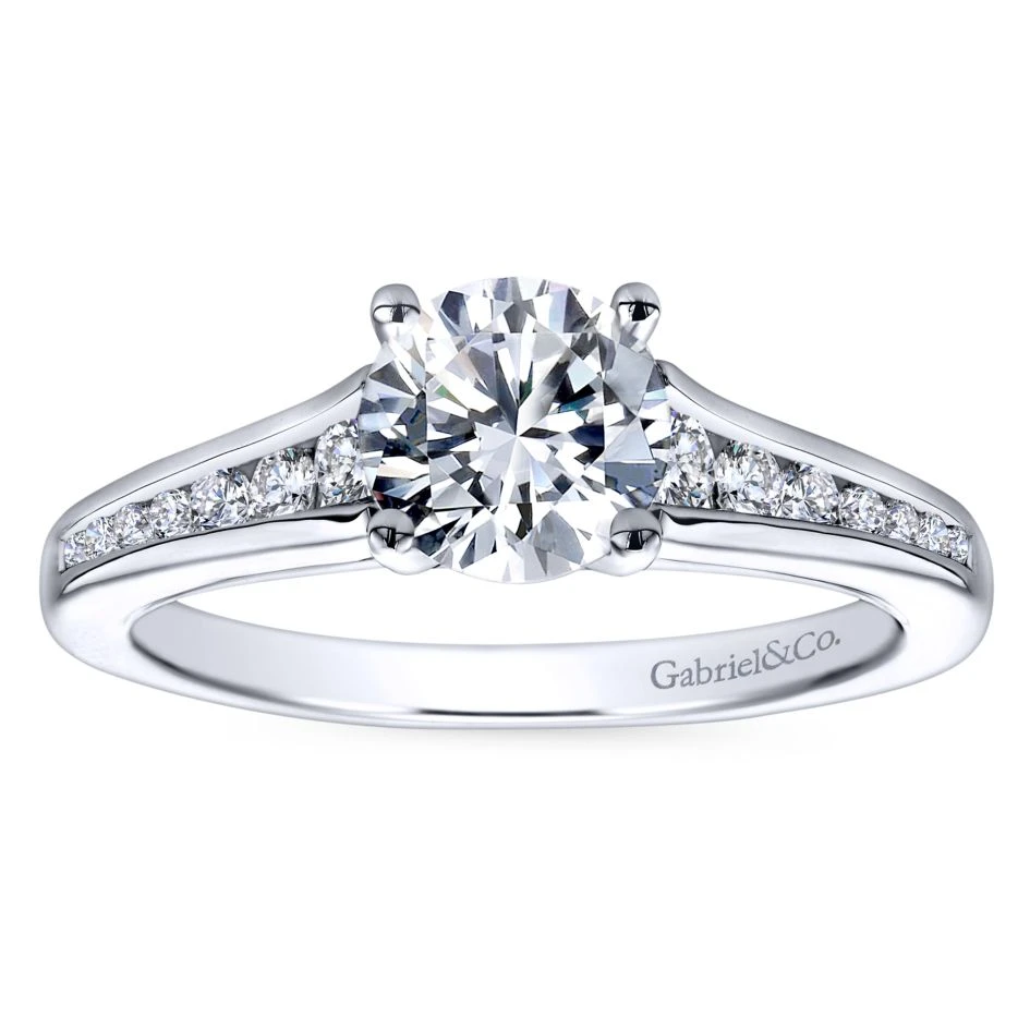 Gabriel Bridal Collection White Gold Diamond Straight Channel Set Engagement Ring (0.29 Ctw) 7 Gabriel Bridal Collection White Gold Diamond Straight Channel Set Engagement Ring (0.29 Ctw) - Image 5