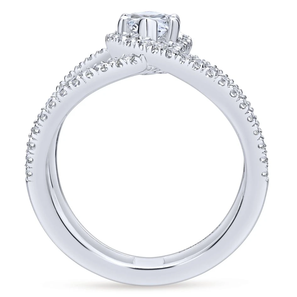 Gabriel Bridal Collection White Gold Halo Engagement Ring (0.5 Ctw) 4 Gabriel Bridal Collection White Gold Halo Engagement Ring (0.5 Ctw) - Image 2