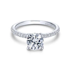 Gabriel Contemporary Collection White Gold Straight Engagement Ring (0.26 CTW)