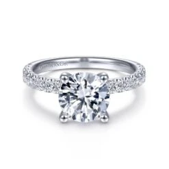 Gabriel Contemporary Collection White Gold Straight Engagement Ring (0.55 CTW)