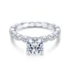Gabriel Victorian Collection White Gold Straight Engagement Ring (0.27 CTW)