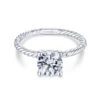 Gabriel Hampton Collection White Gold Solitaire Engagement Ring (0.08 CTW)