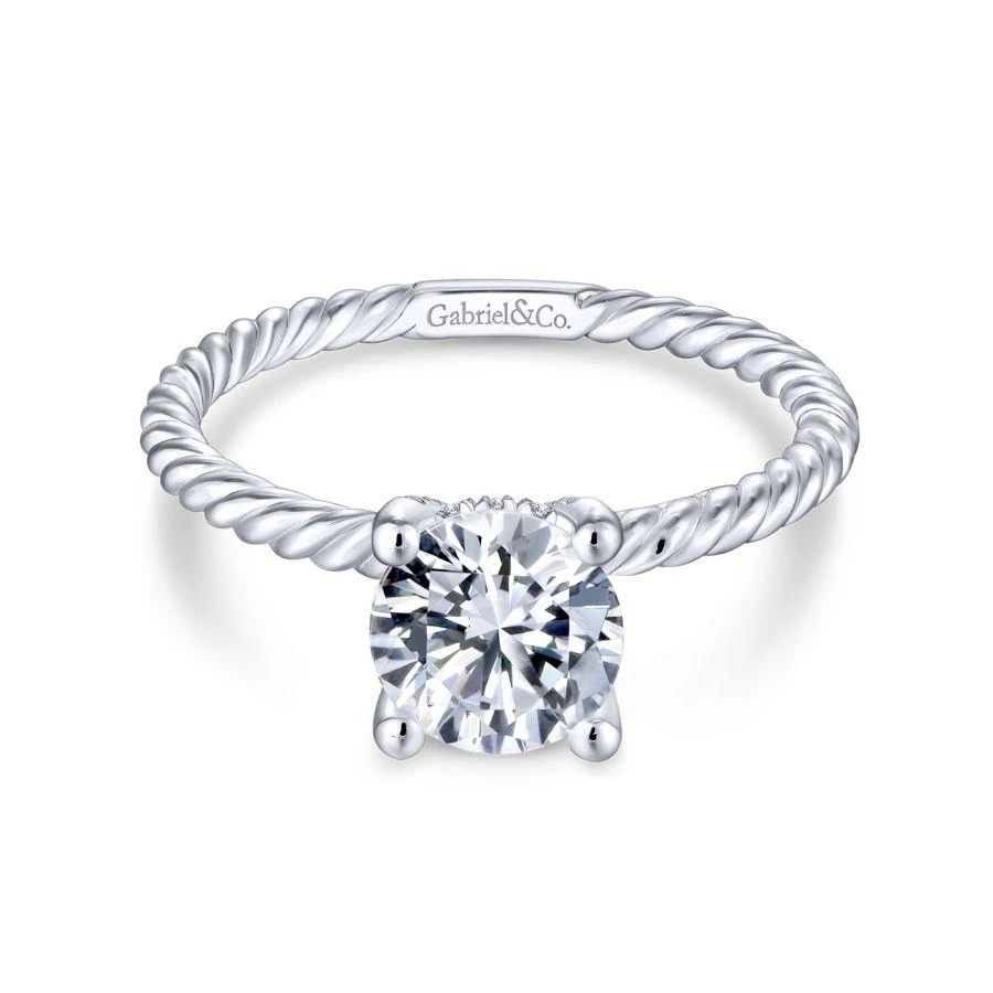 Gabriel Hampton Collection White Gold Solitaire Engagement Ring (0.08 CTW) 3 Gabriel Hampton Collection White Gold Solitaire Engagement Ring (0.08 CTW)