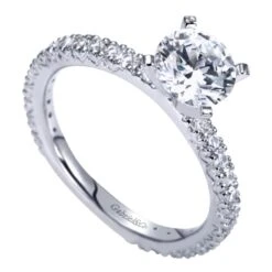 Gabriel Bridal Collection White Gold Straight Engagement Ring (0.42 Ctw) 9 Gabriel Bridal Collection White Gold Straight Engagement Ring (0.42 Ctw) -DIAMOND JEWELRY SHOP gabriel er4126w44jj 3