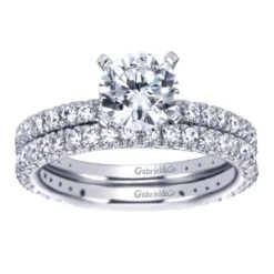 Gabriel Bridal Collection White Gold Straight Engagement Ring (0.42 Ctw) 10 Gabriel Bridal Collection White Gold Straight Engagement Ring (0.42 Ctw) -DIAMOND JEWELRY SHOP gabriel er4126w44jj 4