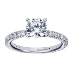 Gabriel Bridal Collection White Gold Straight Engagement Ring (0.42 Ctw) 11 Gabriel Bridal Collection White Gold Straight Engagement Ring (0.42 Ctw) -DIAMOND JEWELRY SHOP gabriel er4126w44jj 5