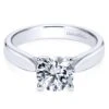 Gabriel Bridal Collection White Gold Round Solitaire Engagement Ring
