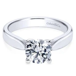 Gabriel Bridal Collection White Gold Round Solitaire Engagement Ring