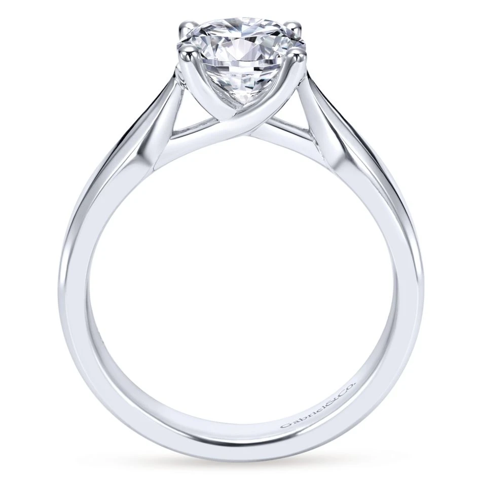 Gabriel Bridal Collection White Gold Round Solitaire Engagement Ring 4 Gabriel Bridal Collection White Gold Round Solitaire Engagement Ring - Image 2