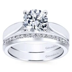 Gabriel Bridal Collection White Gold Round Solitaire Engagement Ring 10 Gabriel Bridal Collection White Gold Round Solitaire Engagement Ring -DIAMOND JEWELRY SHOP gabriel er6592w4jjj 4