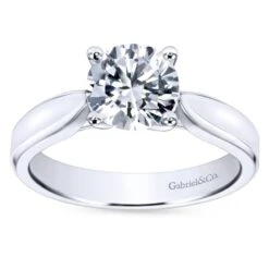 Gabriel Bridal Collection White Gold Round Solitaire Engagement Ring 11 Gabriel Bridal Collection White Gold Round Solitaire Engagement Ring -DIAMOND JEWELRY SHOP gabriel er6592w4jjj 5
