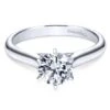 Gabriel Bridal Collection White Gold European Shank Solitaire Engagement Ring 2 Gabriel Bridal Collection White Gold European Shank Solitaire Engagement Ring -DIAMOND JEWELRY SHOP gabriel er6623w4jjj 1