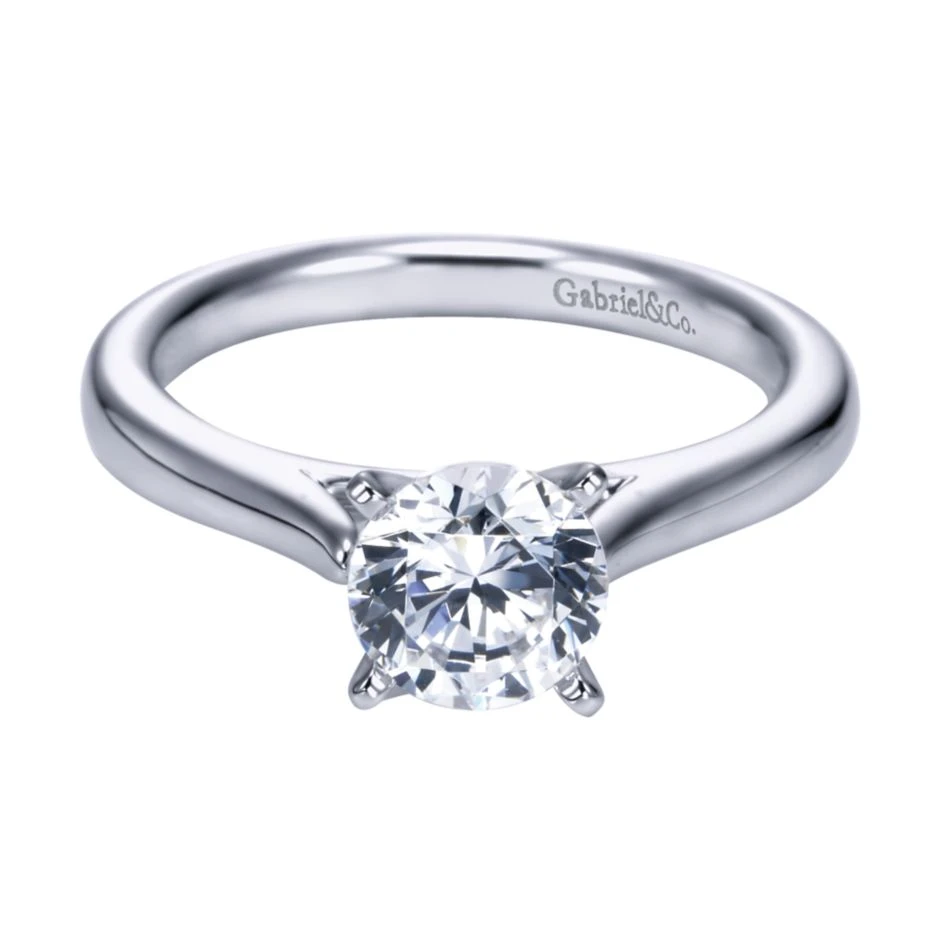 Gabriel Bridal Collection White Gold Solitaire Engagement Ring 3 Gabriel Bridal Collection White Gold Solitaire Engagement Ring