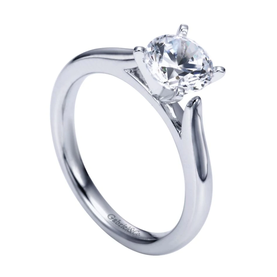 Gabriel Bridal Collection White Gold Solitaire Engagement Ring 5 Gabriel Bridal Collection White Gold Solitaire Engagement Ring - Image 3